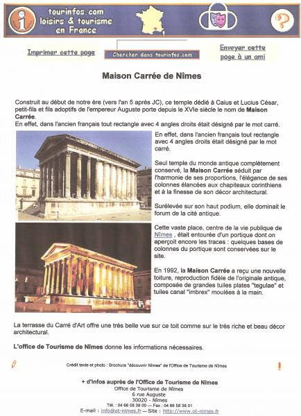 Carr�e ou pas carr�e  la maison carr�e ?